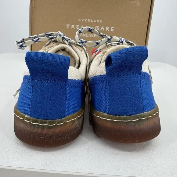 Everlane Tread Bare Sneaker size 8 Women's in Canvas/Red/Blue Lace-up Shoes - Picture 5 of 11